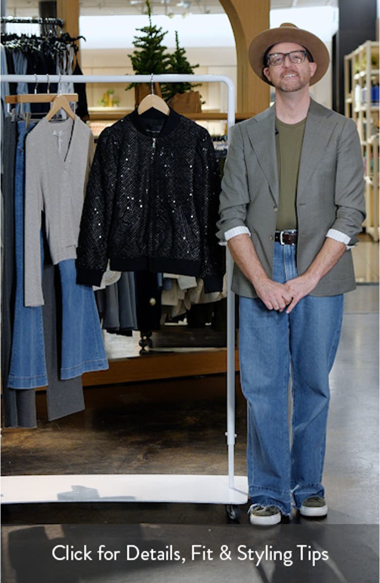 Sequin Velvet Bomber Jacket, sales video thumbnail