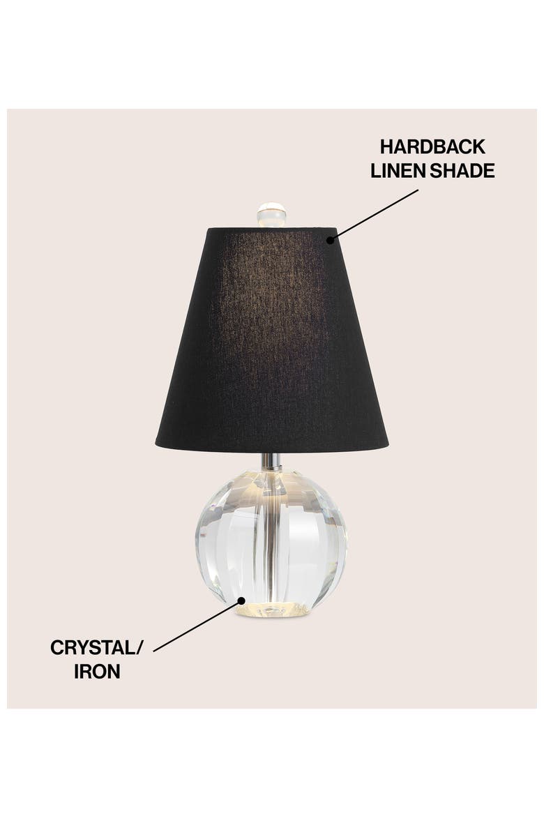 Goddard 16" Crystal Ball/Metal LED Table Lamp, Alternate, color, Clear/Black