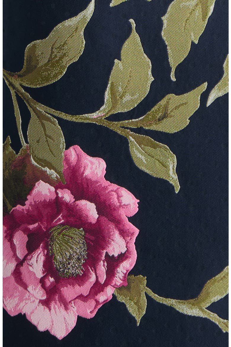 Peony Jacquard Strapless Gown, Alternate, color, MIDNIGHT MULTI