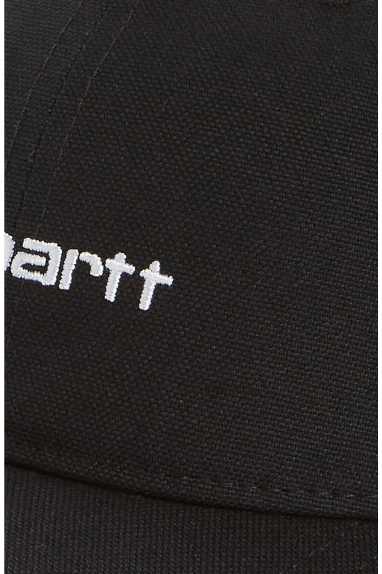 Logo Script Baseball Cap, Alternate, color, BLACK / WHITE