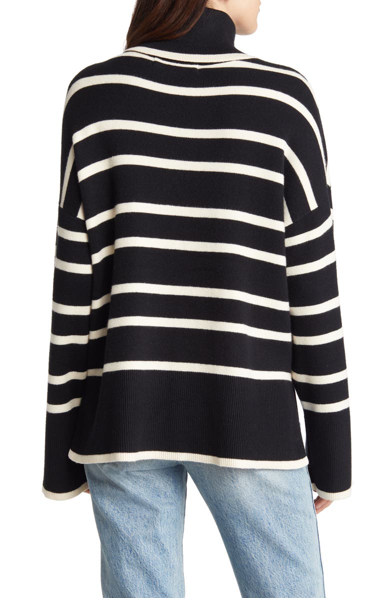 VERO MODA Samba Strips Turtleneck Sweater, Alternate, color, 