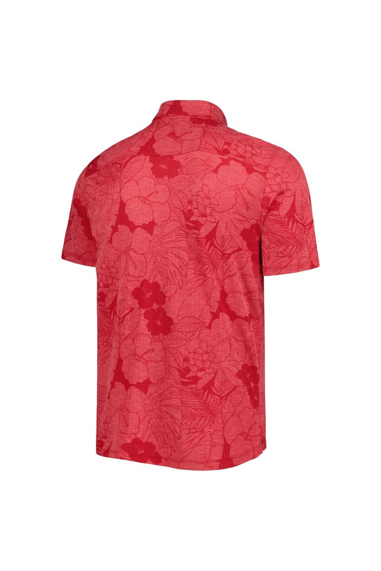 Men's Tommy Bahama Scarlet Nebraska Huskers Miramar Blooms Polo, Alternate, color, Scarlet