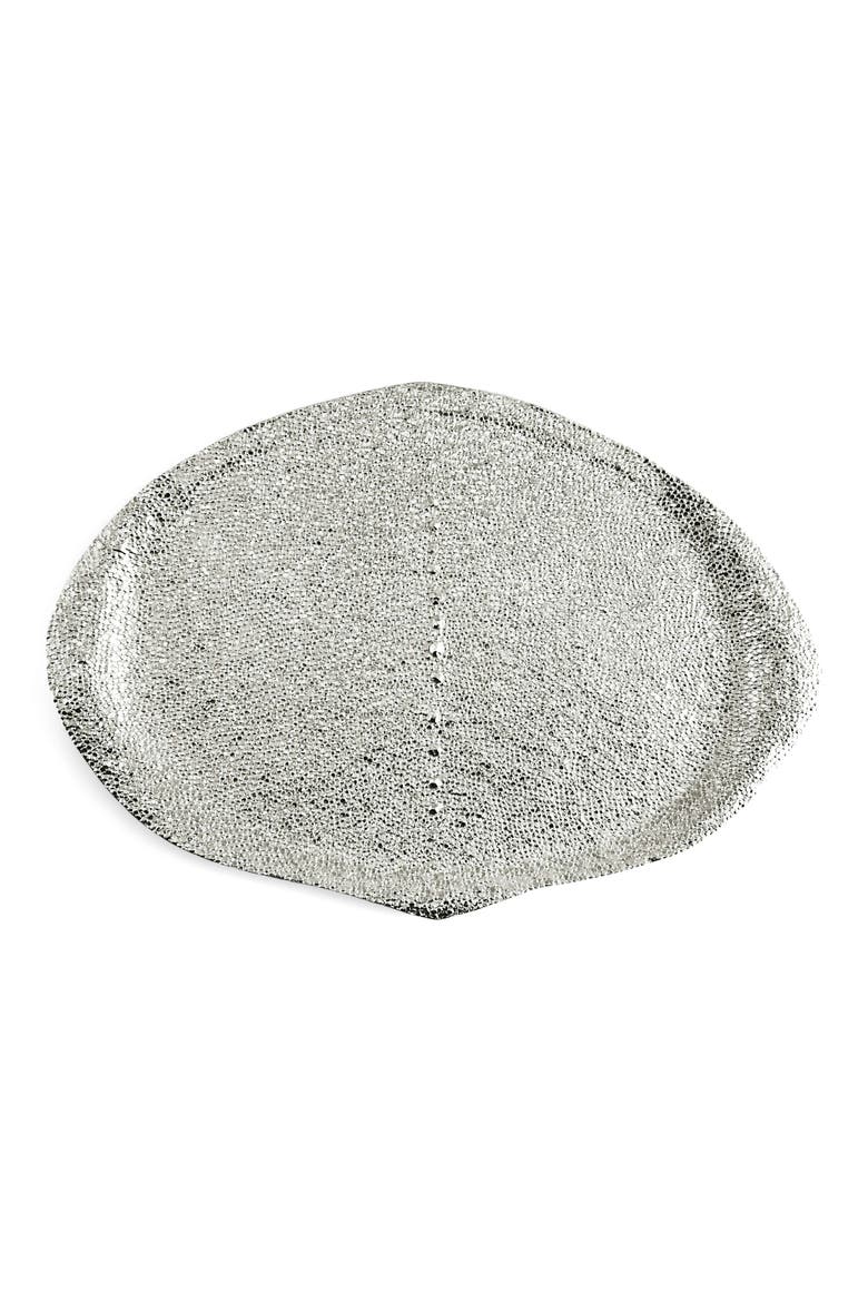 Shagreen Large Tray, Alternate, color, Silver