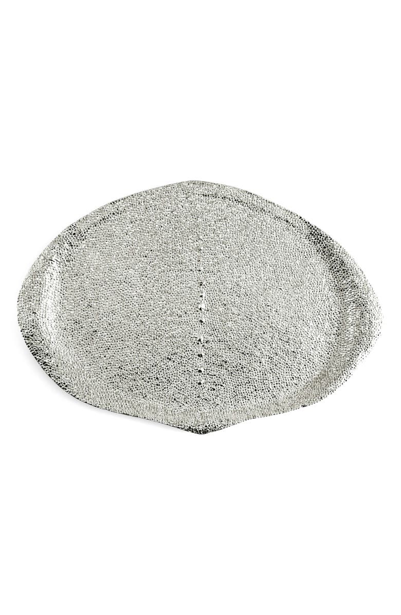 Michael Aram Shagreen Large Tray, Alternate, color, Silver