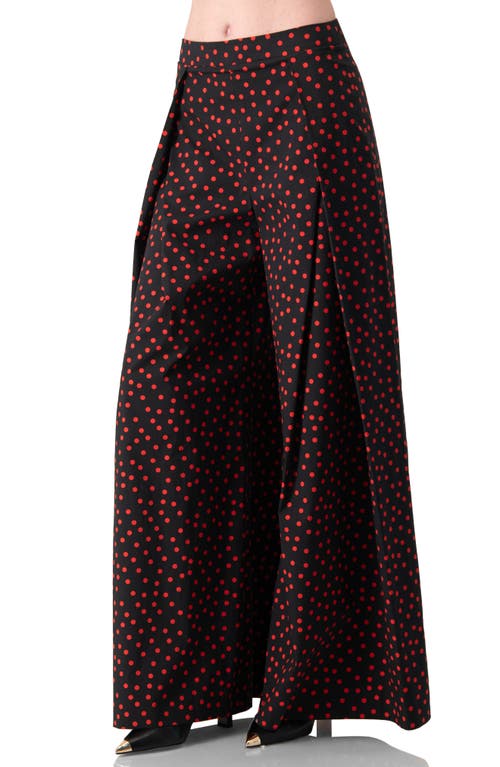 Ivonne Wide-leg Polka Dot Pants In Multi