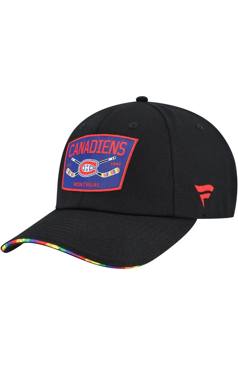FANATICS Men's Fanatics Black Montreal Canadiens HIFE Adjustable Hat, Main, color,