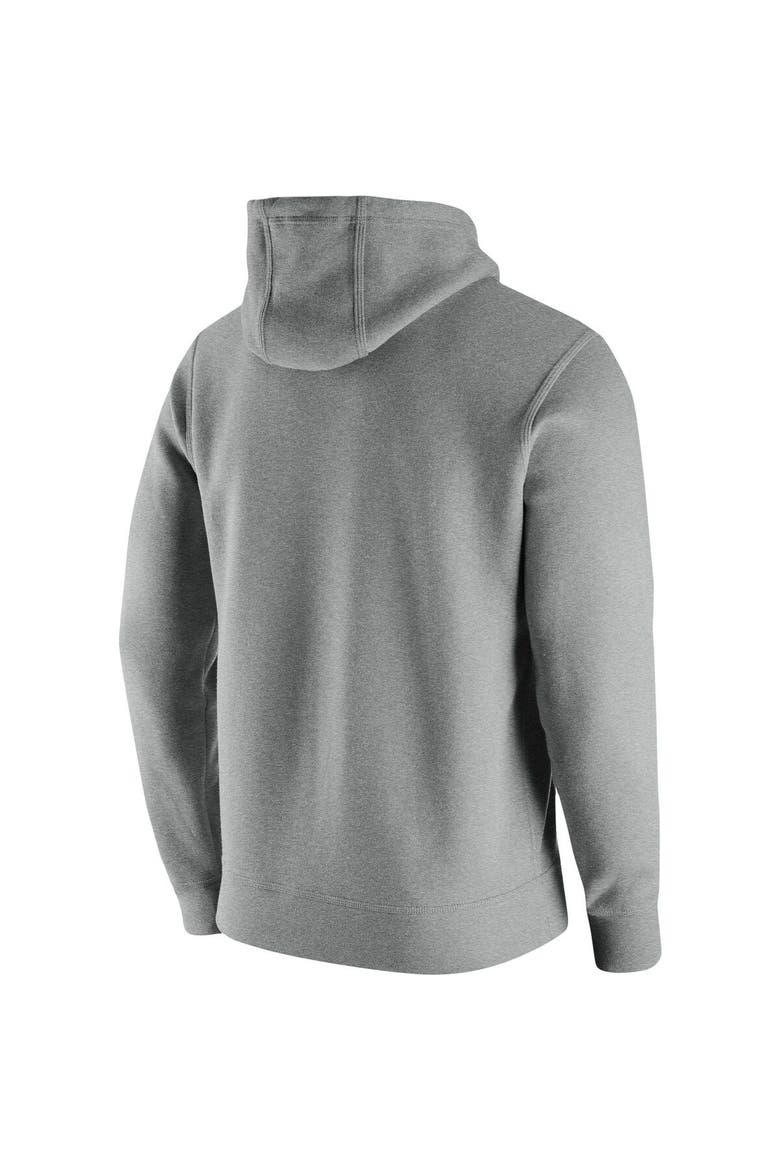 Men's Nike Heathered Gray Ohio State Buckeyes Vintage School Logo Pullover Hoodie, Alternate, color, Heather Gray