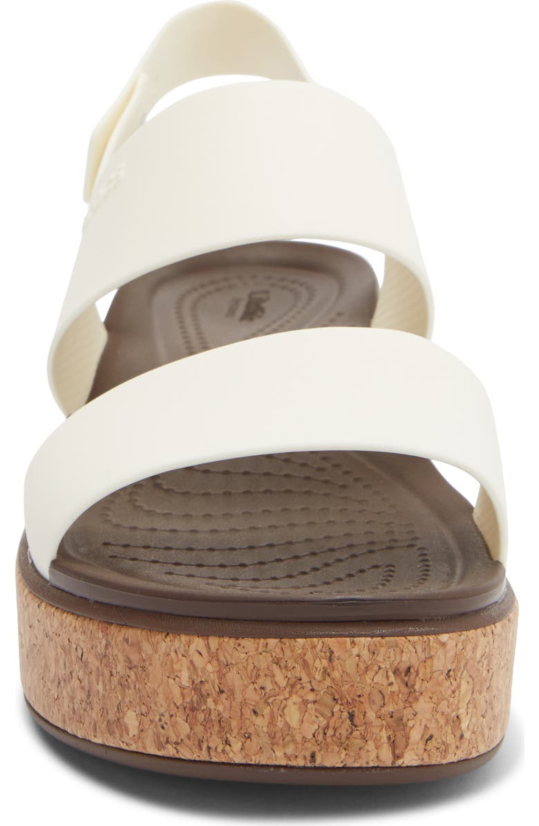 CROCS Brooklyn Cork Low Platform Wedge Sandal, Alternate, color, Chalk