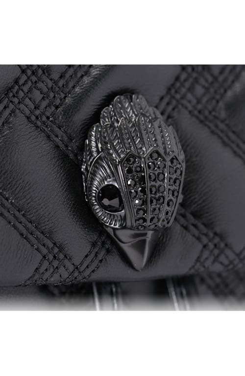 Kurt Geiger London Small Kensington Drench Quilted Leather Backpack In Black