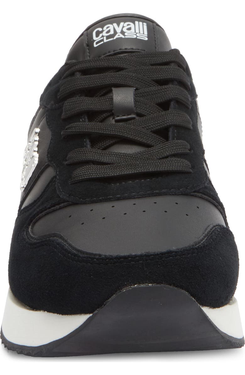 Roberto Cavalli Firenze Low Top Runner Sneaker, Alternate, color, Black