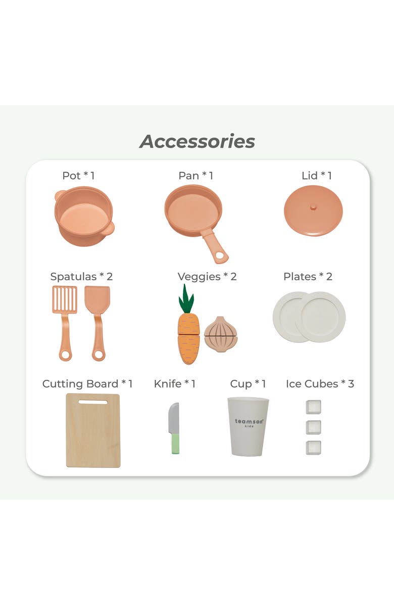 Teamson Kids Little Chef St. Louis Play Kitchen & Accessories, Alternate, color, Green