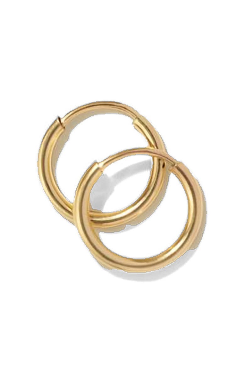 MADE BY MARY Mini Live In Hoop Earrings, Main, color, Gold Filled