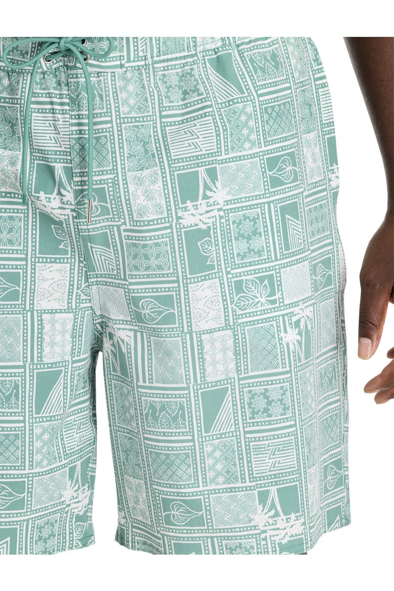 Big & Tall Cabana Performance Shorts, Alternate, color, GREEN