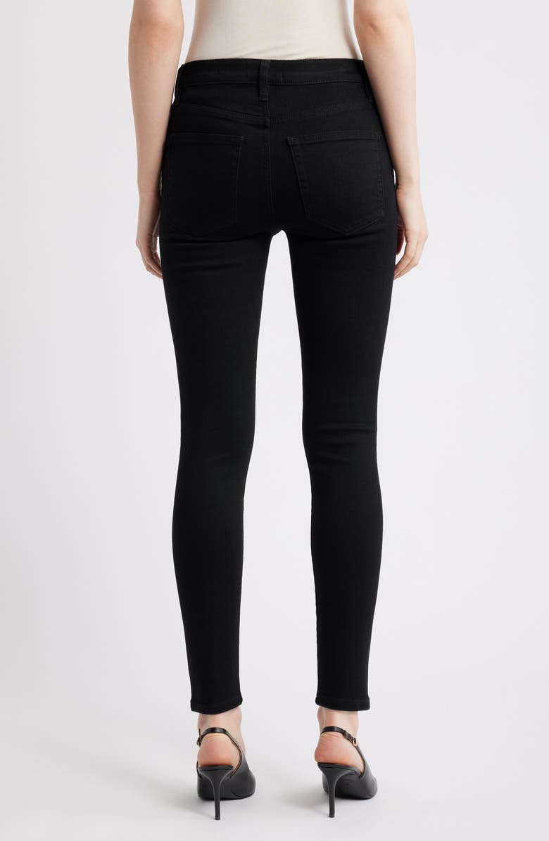 FRAME Le High Skinny Jeans, Alternate, color, Black