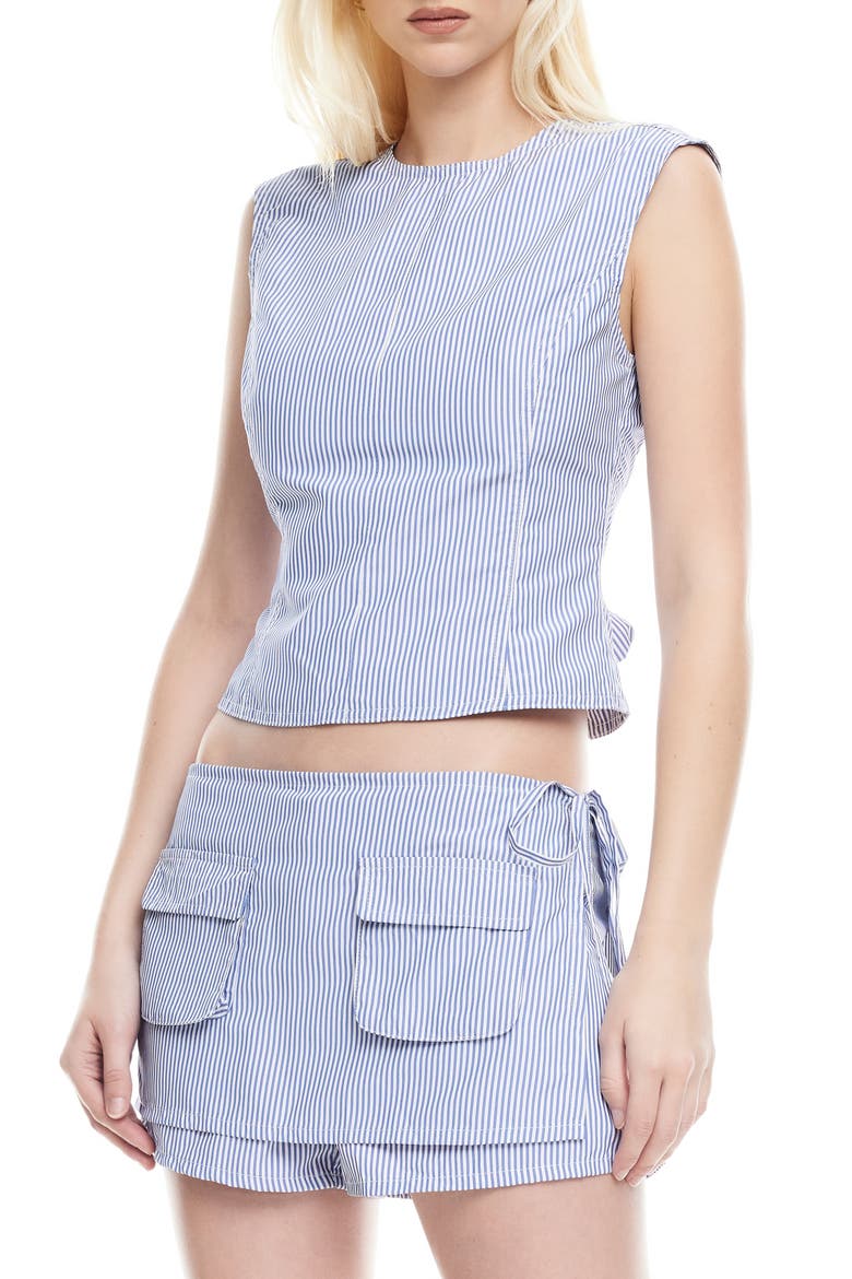 Countryside Stripe Open Back Top, Alternate, color, BLUE STRIPE