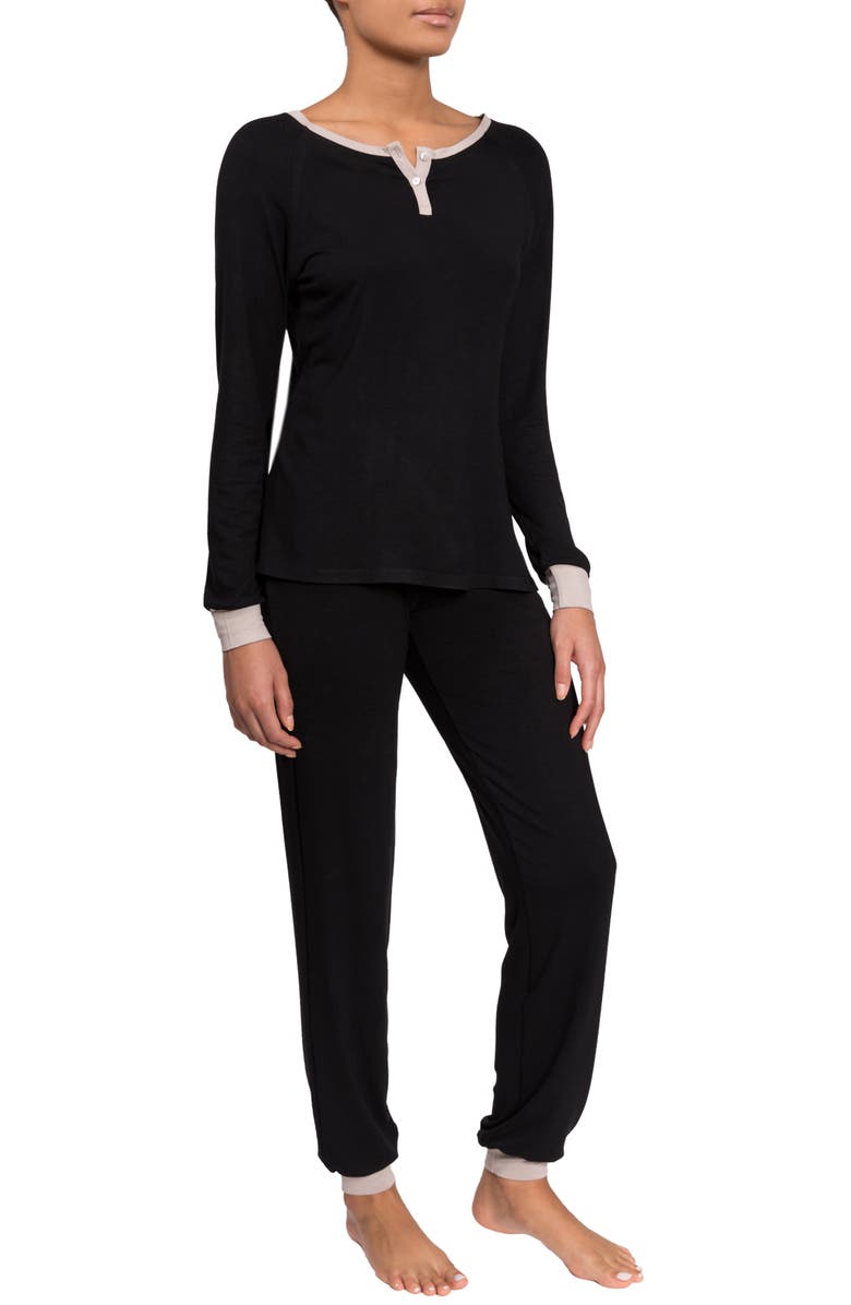 Everyday Ritual Henley Jogger Pajamas, Alternate, color,