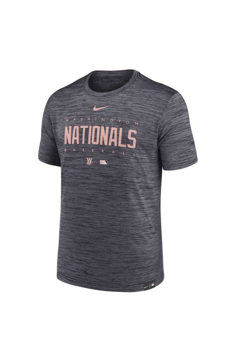 Nike Men's Nike Charcoal Washington Nationals City Connect Velocity Practice Performance T-Shirt, Alternate, color, 