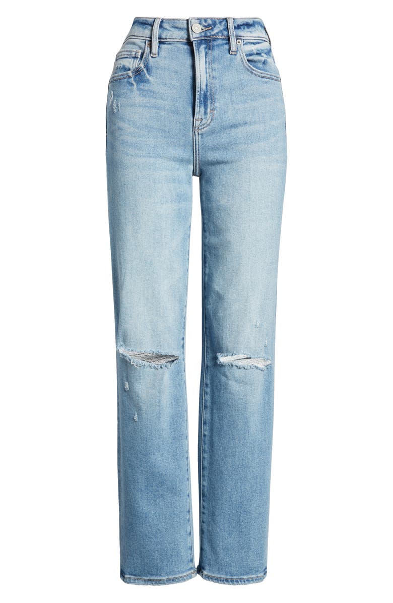 HIDDEN JEANS Ripped Straight Leg Jeans, Alternate, color, Medium Wash