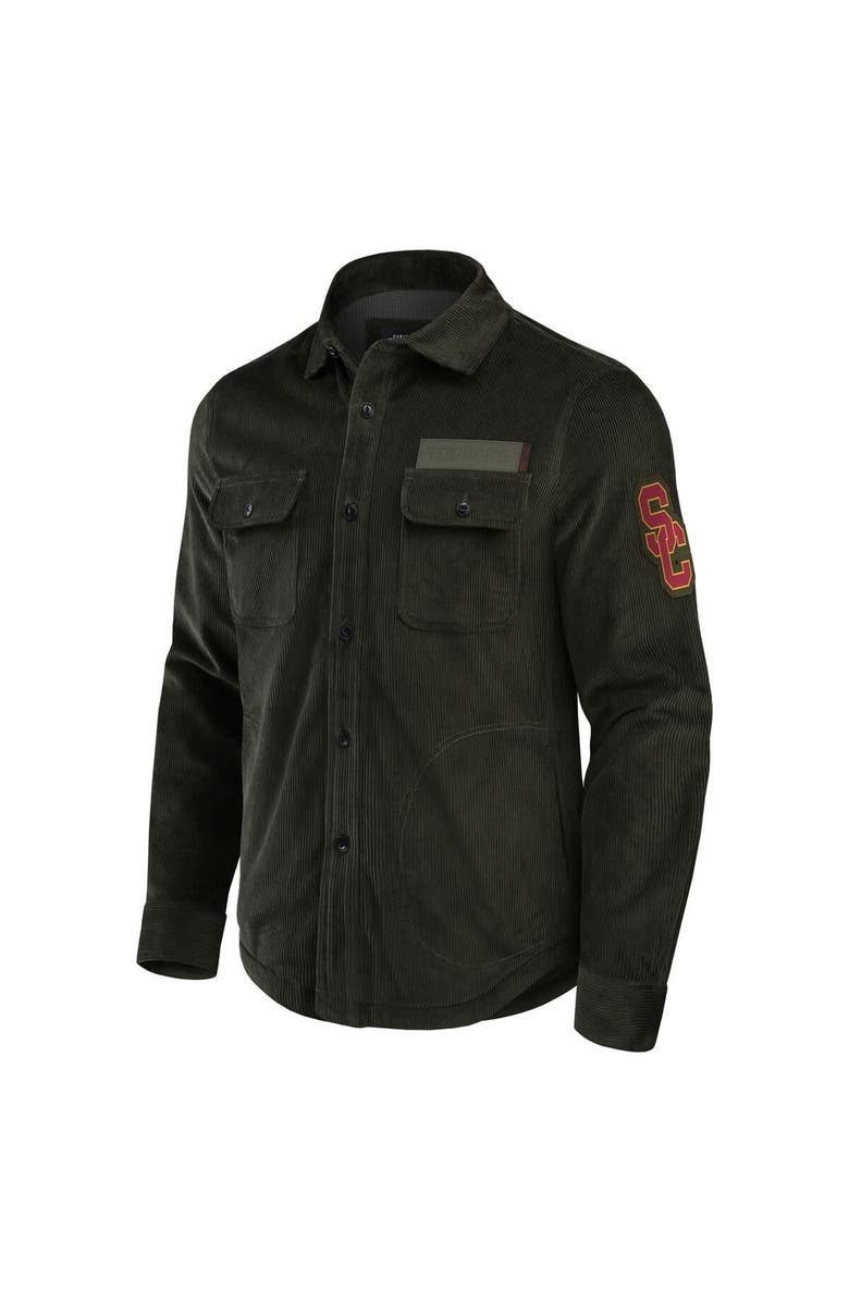 Darius Rucker Collection by Fanatics Men's Darius Rucker Collection by Fanatics Olive USC Trojans Corduroy Full-Button Shacket, Alternate, color, Olive
