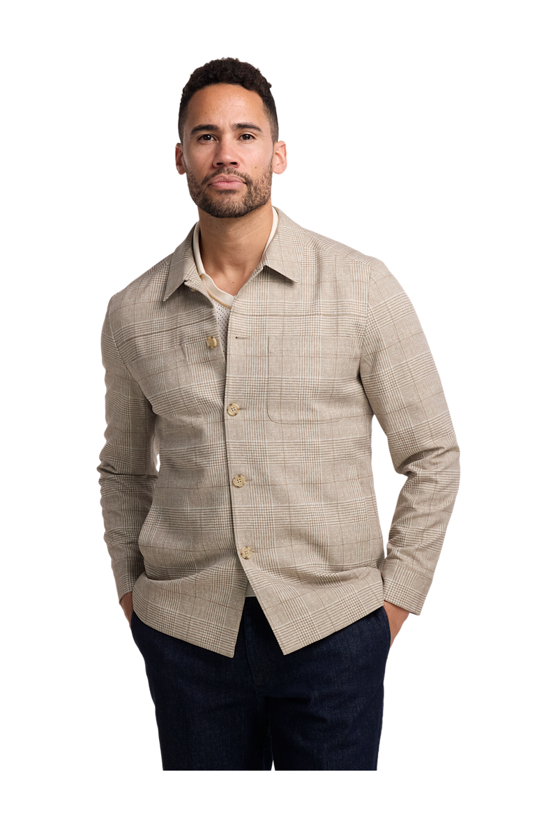 Plaid Shirt Jacket, Alternate, color, Tan