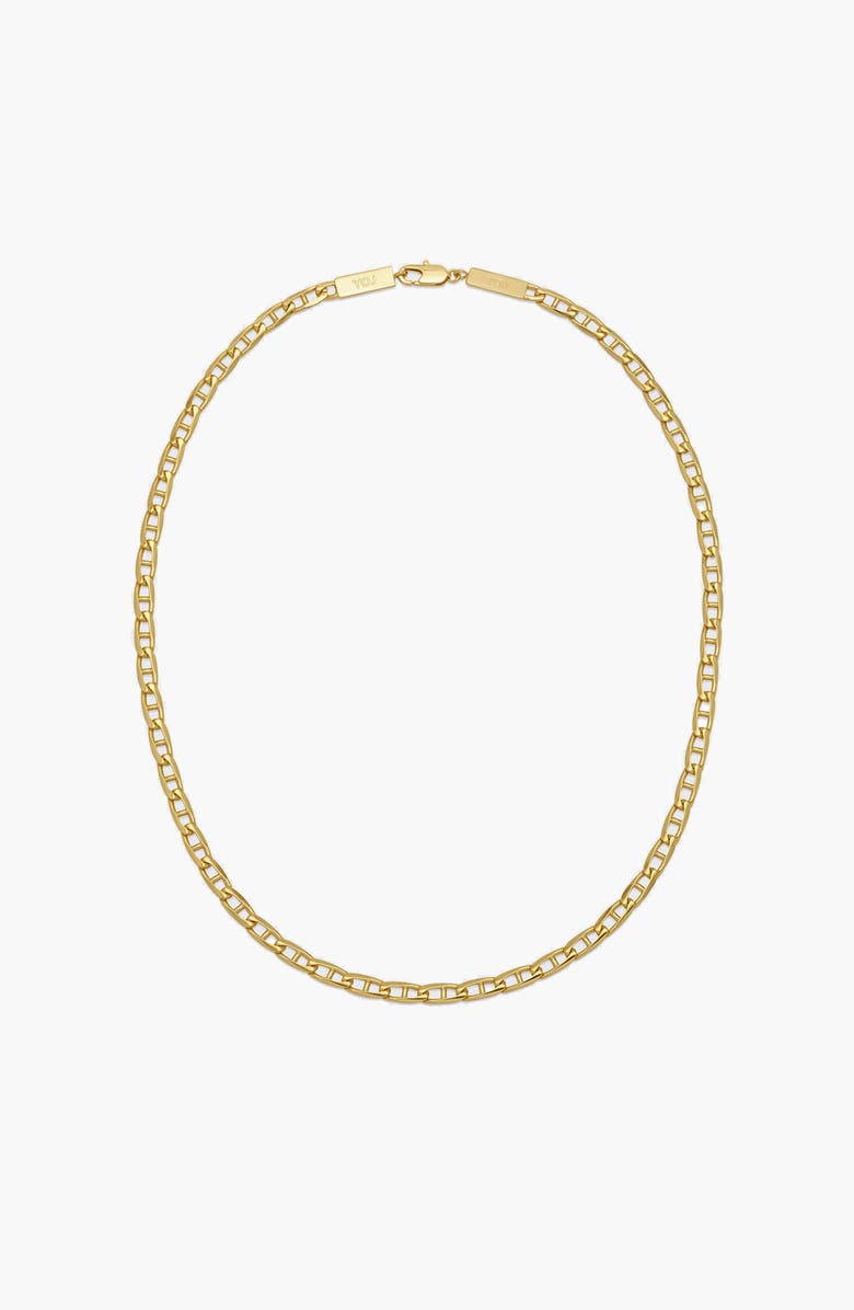 YOJ Figaro Cut Chain In Gold, Main, color, Gold