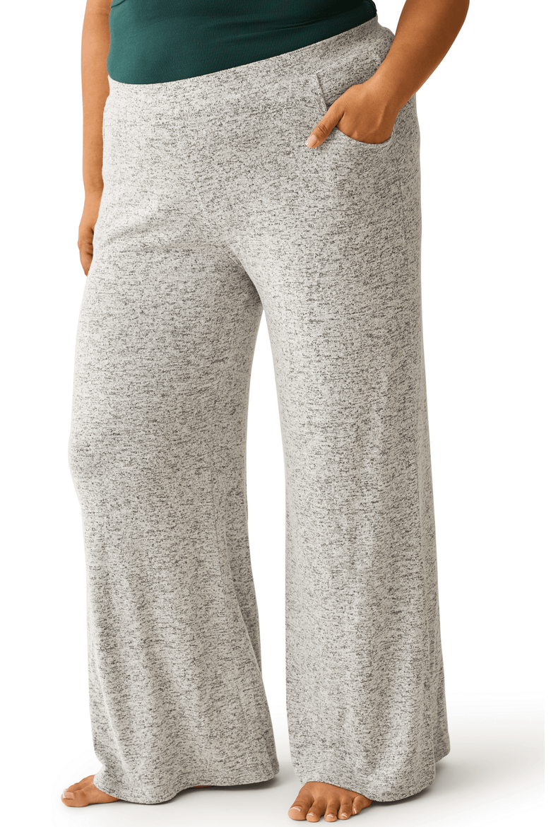CozyKnit Wide Leg Lounge Pant, Alternate, color, Grey Heather