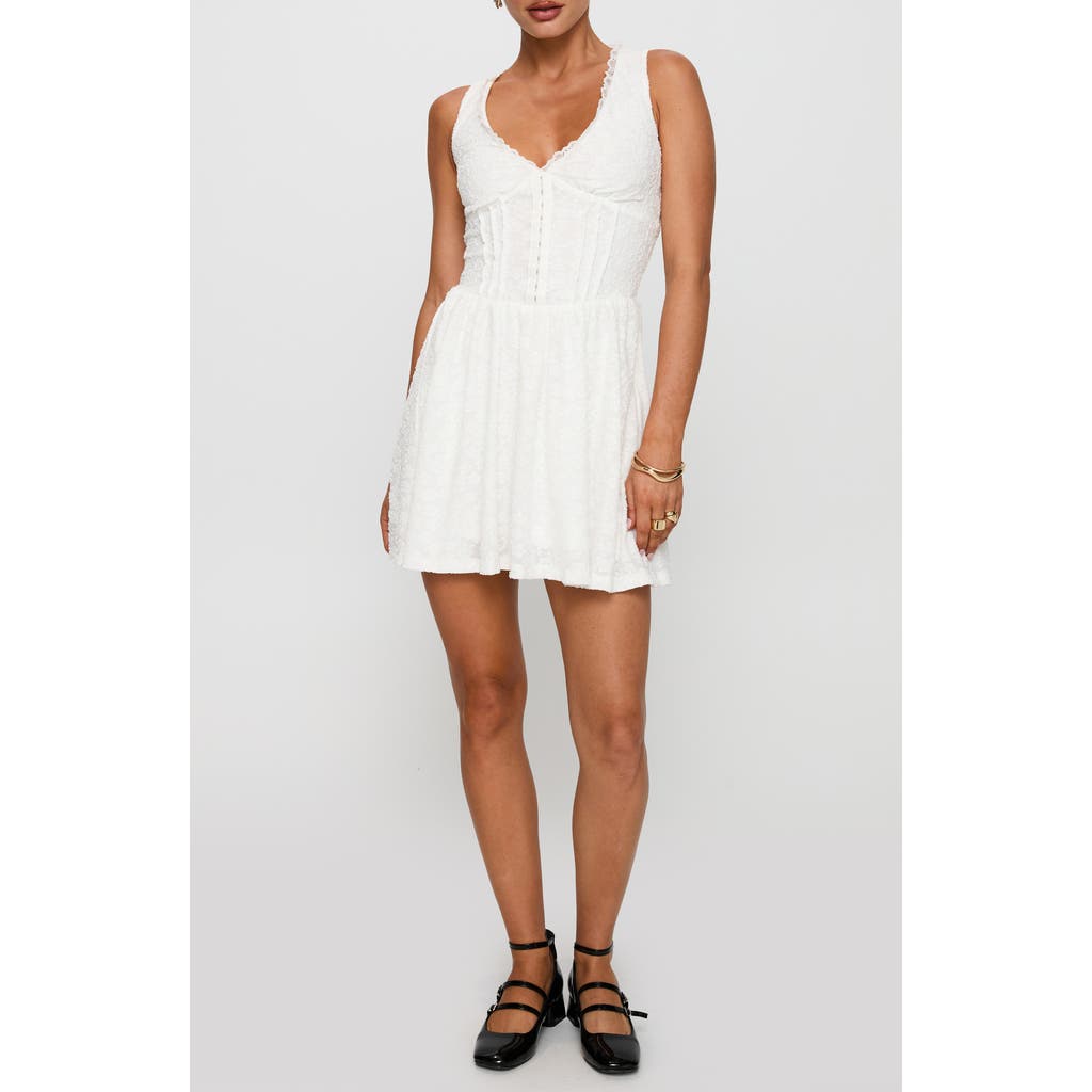 Princess Polly Loveluck Lace Sleeveless Minidress In White