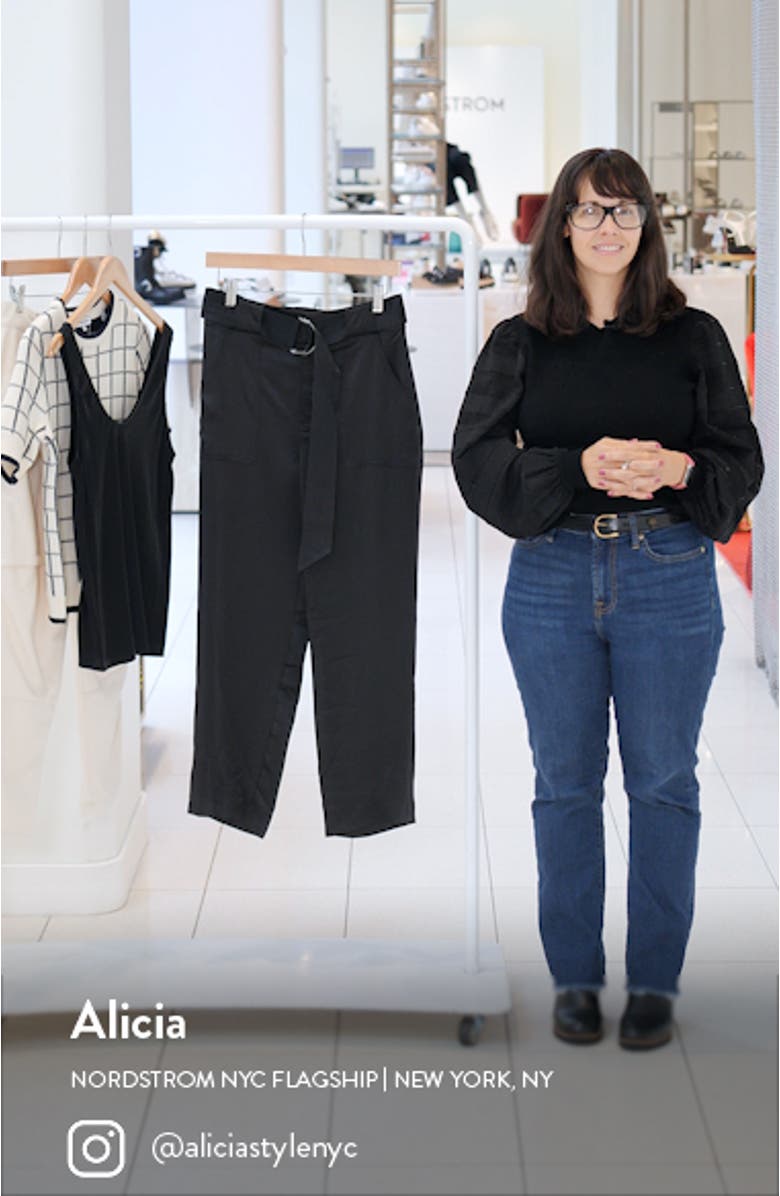 Hayden Belted Satin Pants, sales video thumbnail