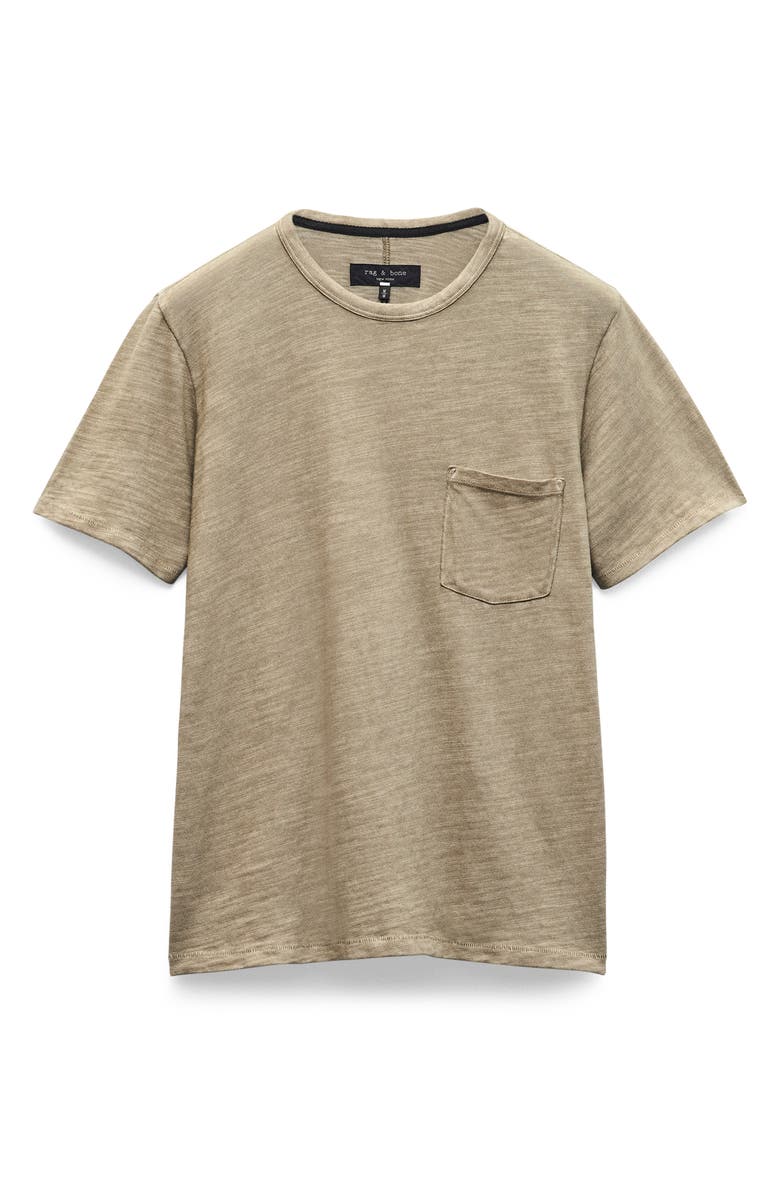 rag & bone Classic Flame Washed Slub Cotton T-Shirt, Alternate, color, Sage