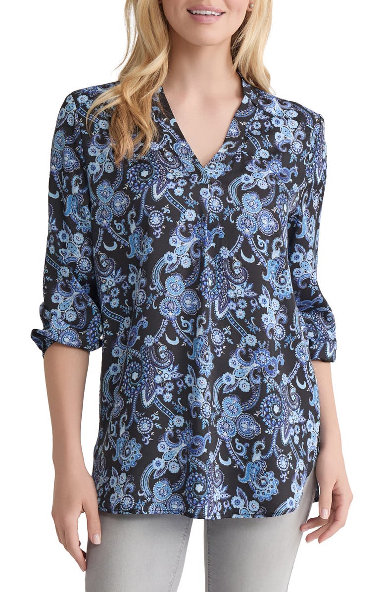 Jones New York Paisley Print Tunic, Main, color,