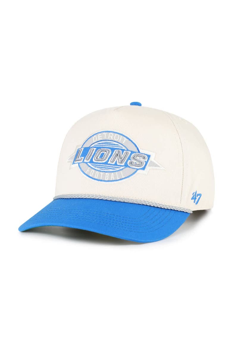 Men's '47  Natural Detroit Lions Frame Out Two Tone Hitch Adjustable Hat, Alternate, color, Natural