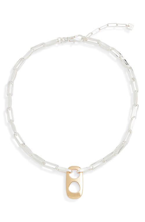 Open Edit Pop Top Pendant Necklace In Silver