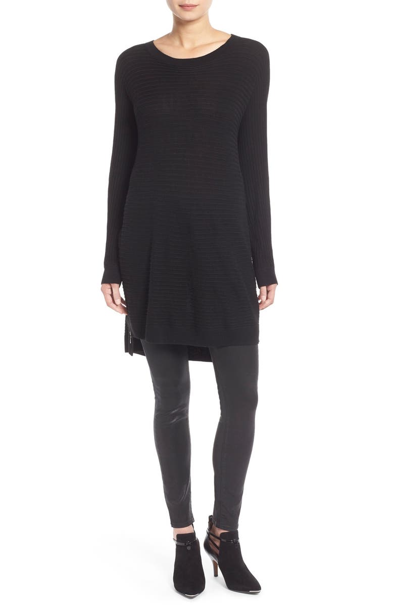 Trouvé Side Zip Tunic Sweater, Alternate, color, 