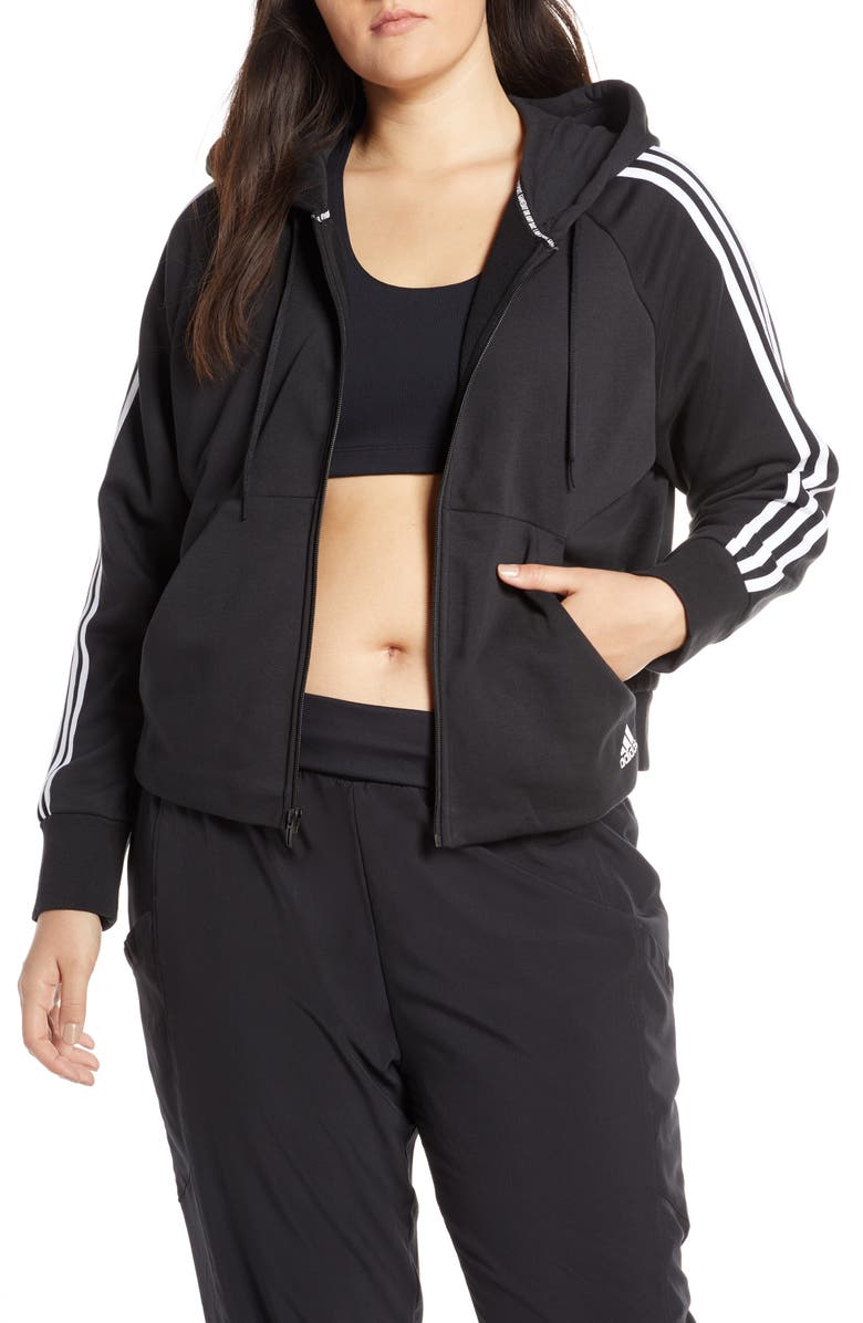 adidas MH 3S Zip Hoodie, Alternate, color, 