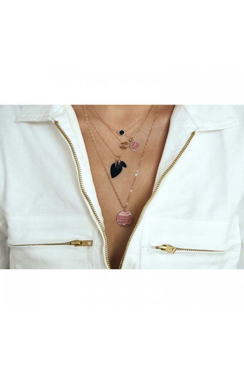 ginette ny Mini Ever Necklace, Alternate, color, Black Onyx