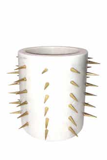 Pantalet Gold Spike Vase - White