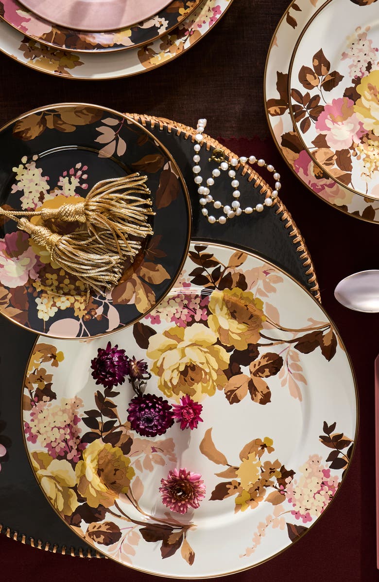 MACKENZIE CHILDS Wild Rose White Dinner Plate, Alternate, color, Wild Rose