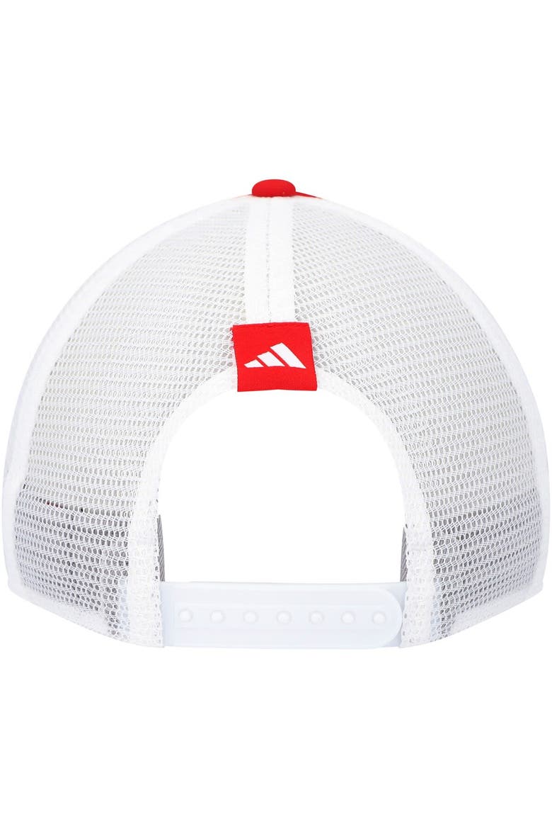 Men's adidas Red NC State Wolfpack Phrase Foam Front Trucker Adjustable Hat, Alternate, color, Red