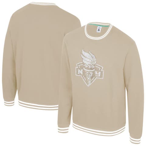 Unisex Stadium Essentials  Tan New York Liberty Club Level Chenille Pullover Sweatshirt