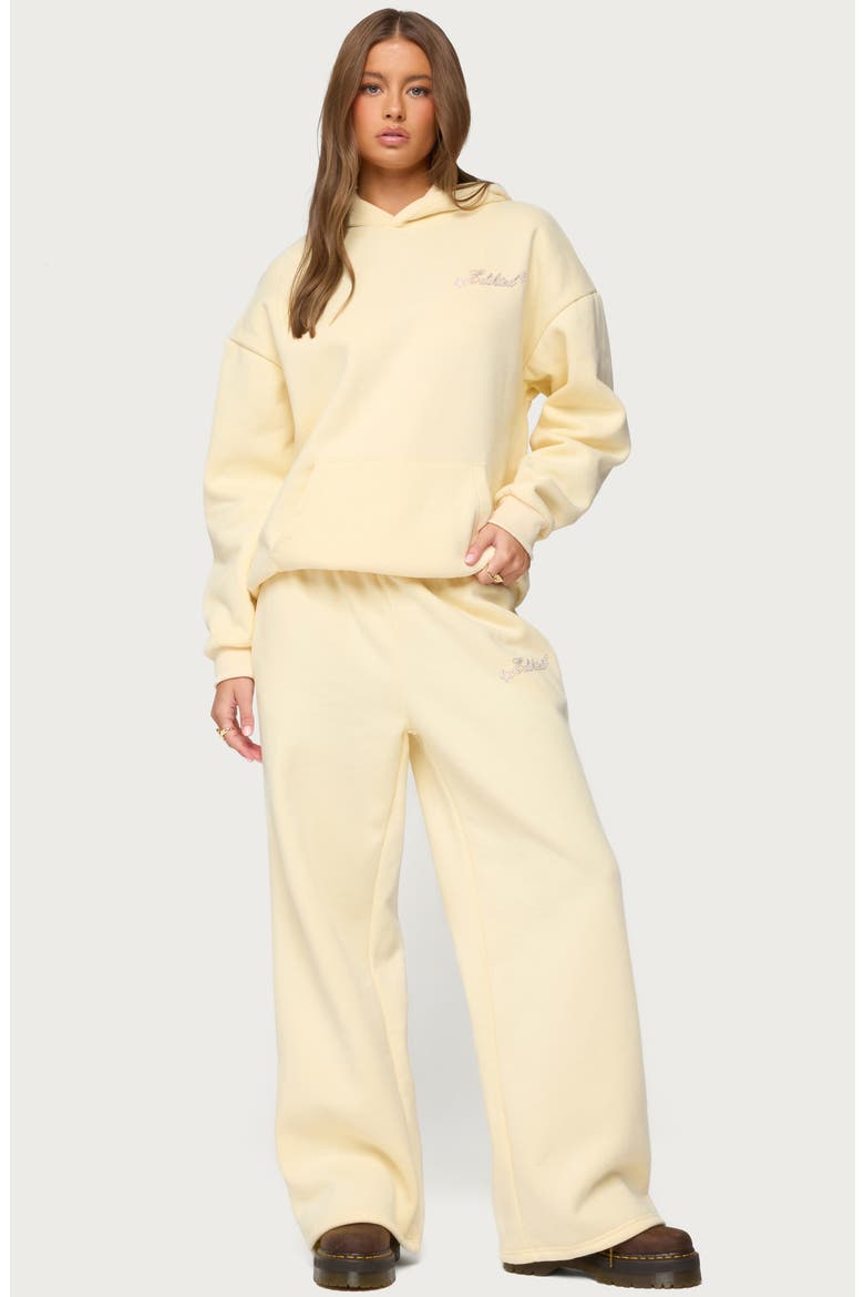 Club Wide Leg Sweatpants, Alternate, color, YELLOW