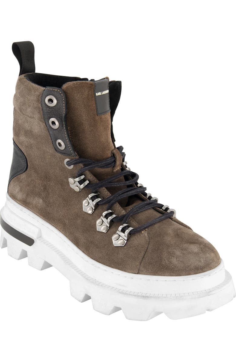 KARL LAGERFELD PARIS Lug Sole Hiker Boot, Main, color,