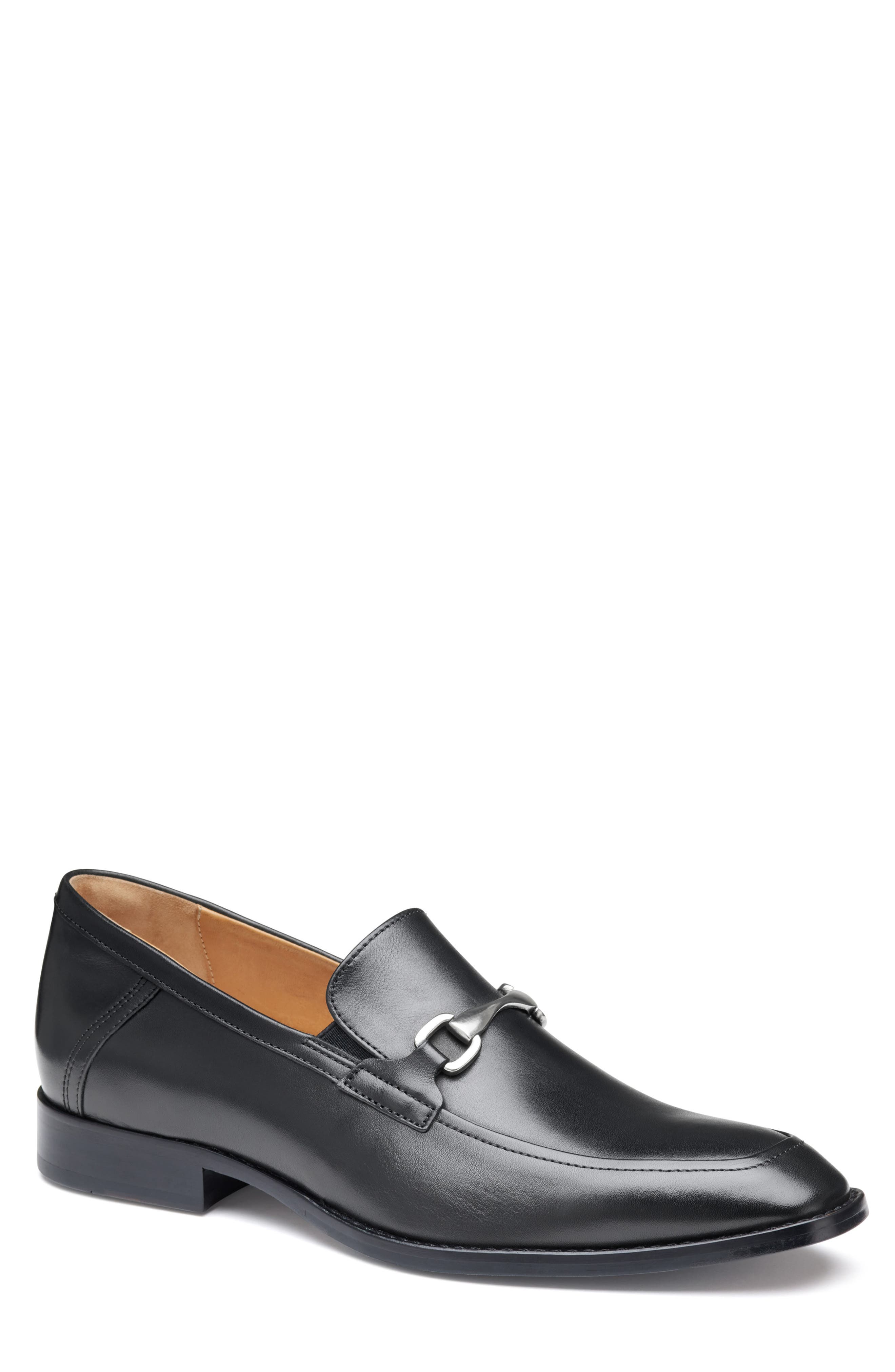 Johnston & Murphy Richland Bit Loafer, Main, color, Black Full Grain