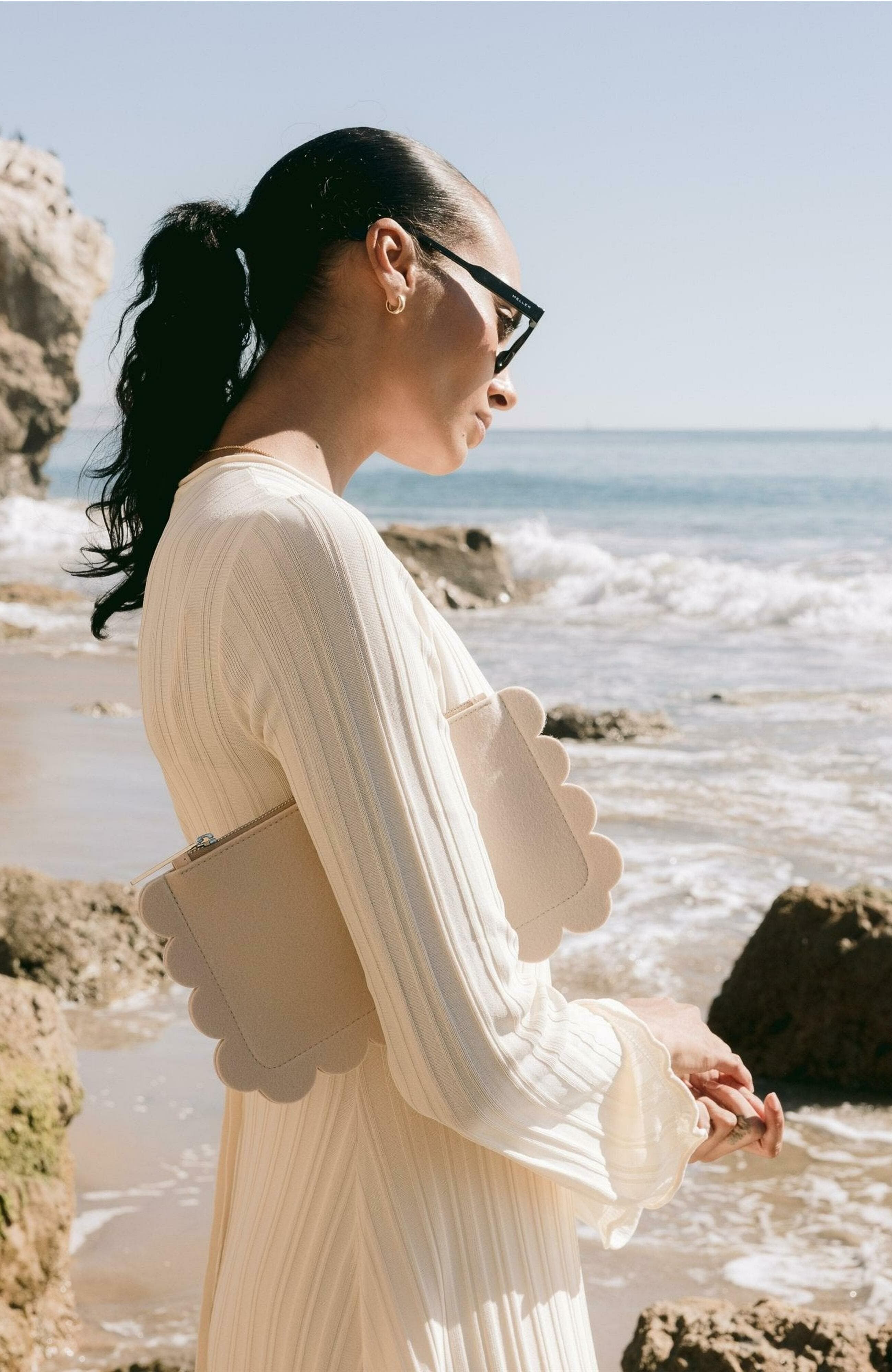 Graf Lantz Deco Edge Merino Wool Pouch, Alternate, color, Feather