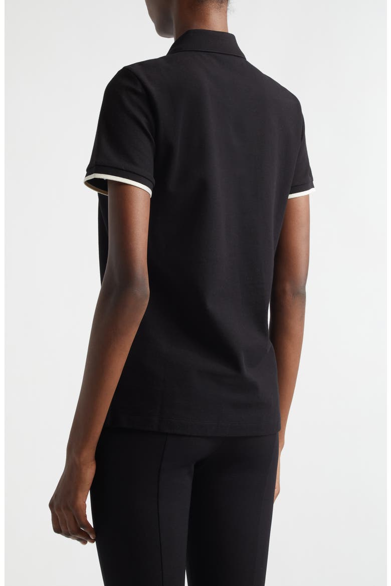 Logo Cotton Piqué Polo, Alternate, color, BLACK