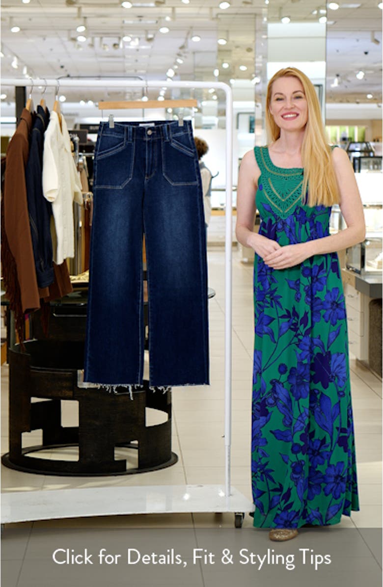 Anessa High Waist Wide Leg Utility Jeans, sales video thumbnail