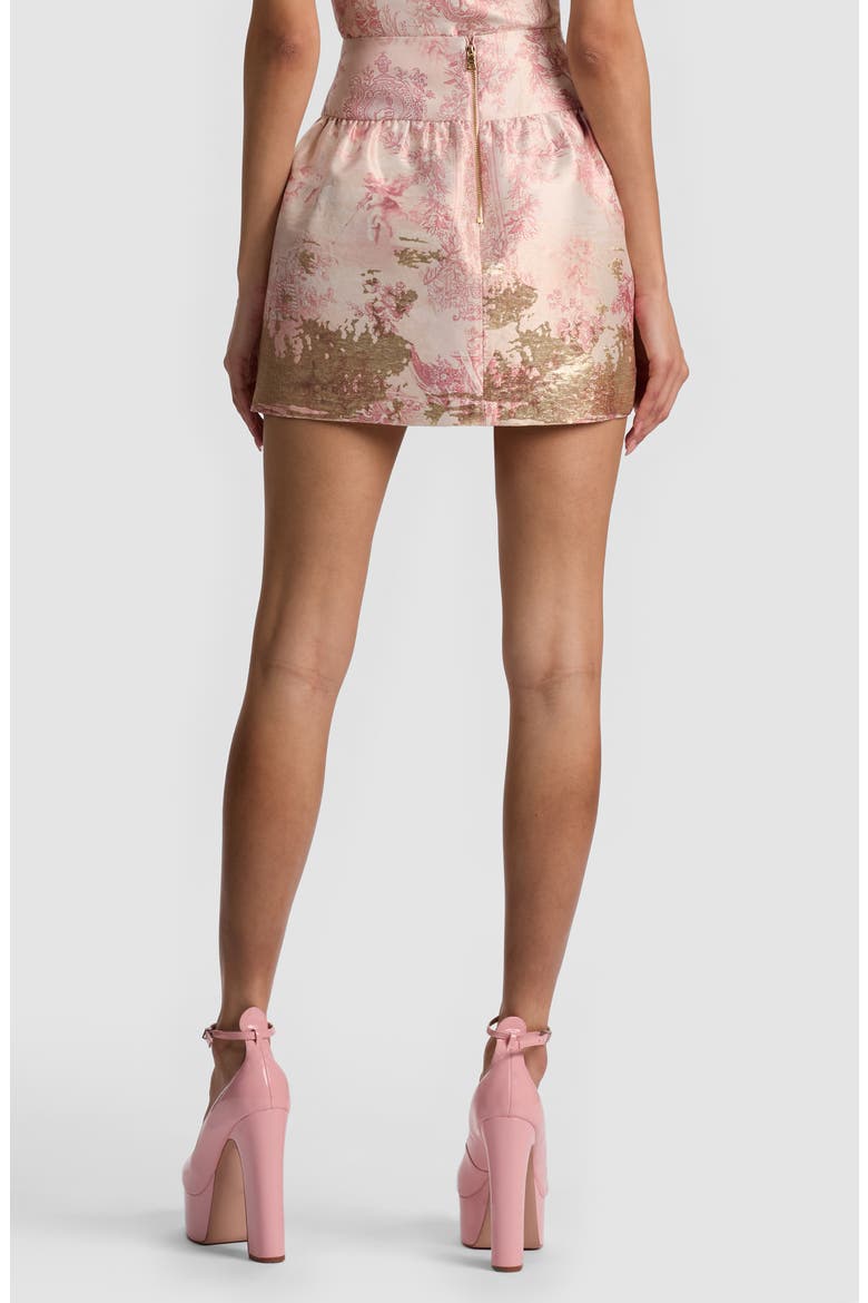 Ella Toile Jacquard Miniskirt, Alternate, color, ENGLISH ROSE TOILE