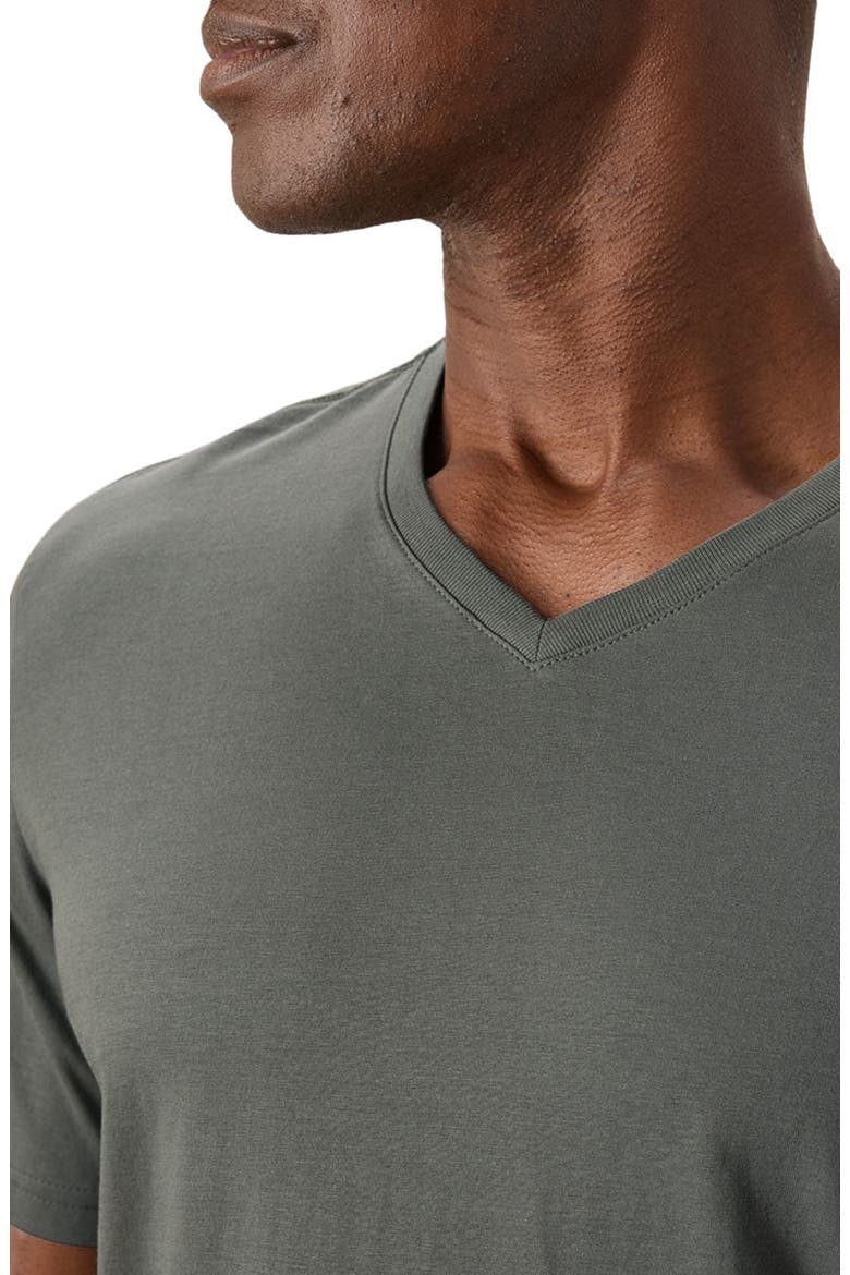 Organic Cotton Softspun Essential V-Neck Tee, Alternate, color, Castor Green