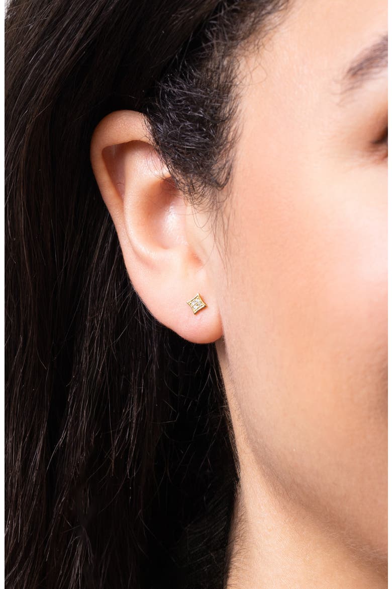 BL Icon Diamond Stud Earrings, Alternate, color, 18K YELLOW GOLD