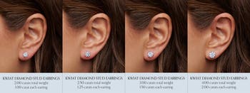 Round Brilliant Cut Diamond & Platinum Stud Earrings - 0.25ct.