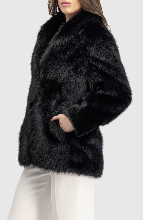 Lyla Grant Fur-free Fox And Mink (faux Fur) Jacket In Black